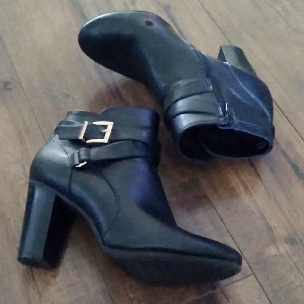 Elena Gilbert Alternative Black Ankle Heeled Boots Vampire Diaries - Picture 3 of 5